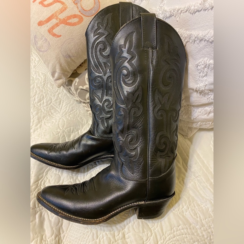 Vintage Black Justin Boots